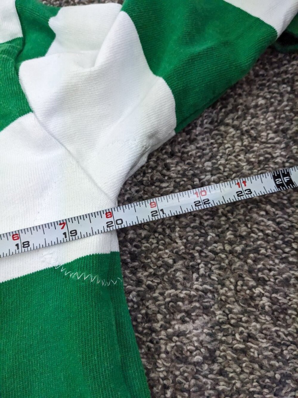 Barbarian Rugby Wear Bushmills Whiskey L/S Embroidered Green Striped Mens Small - Picture 10 of 13